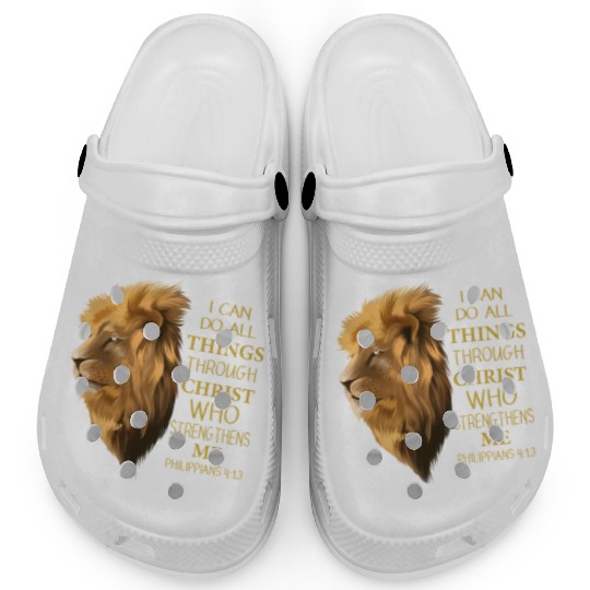 Philippians 413 Religious Lion Verses Christian Clogs