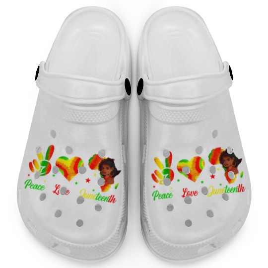 Peace Love Junenth 1865 Emancipation Day Black His Clogs