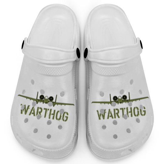 Olive Green A-10 Warthog Art-Usa Military Jets Clogs