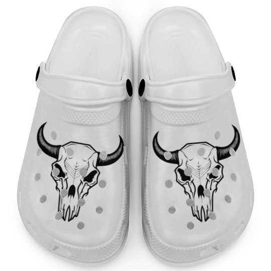 Cow Skull Boho Clogs