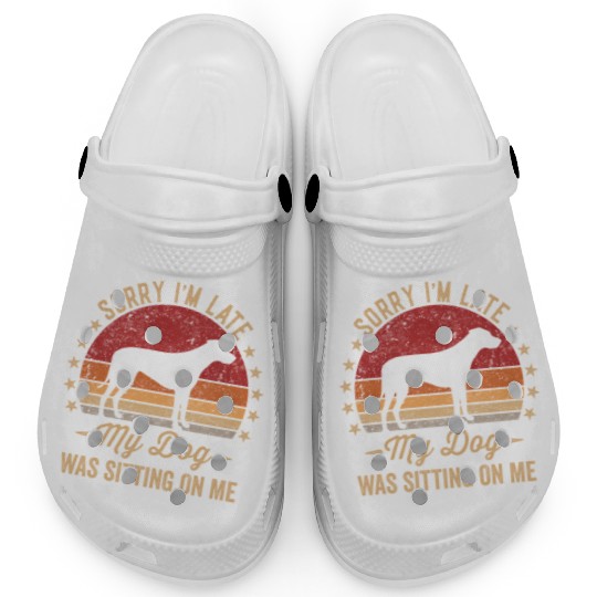 Sorry I'M Late My Dog Was Sitting On Me Rhodesian Clogs