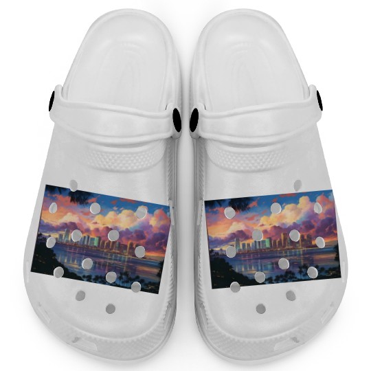 Anime Honolulu A Vibrant Anime Inspired Skyline Clogs