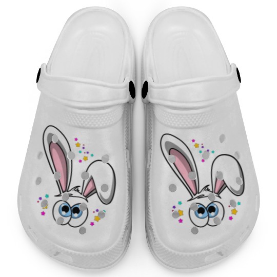 Easter Bunny With Eyes Clogs