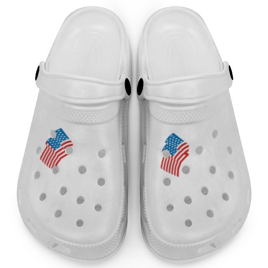 Bigfoot Rock And Roll Usa Flag For Sasquatch Clogs