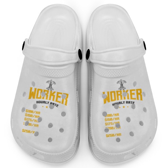 Sheet Metal Worker On Back Of Clogs