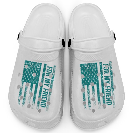 For My Friend Ovarian Cancer Awareness Clogs