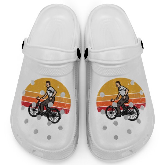Casual Cycologist Retro Sunset Cycling Clogs