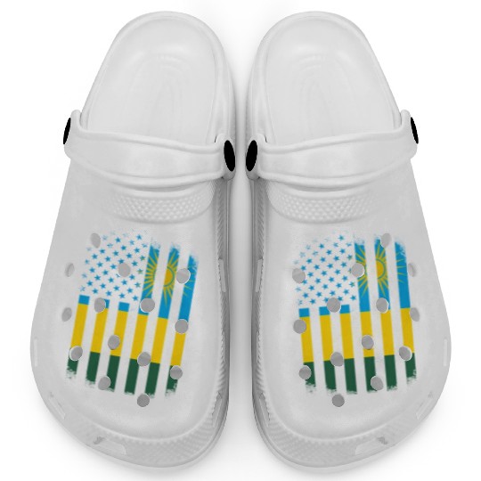 Rwanda And America Flag Rwandan American Flag Clogs