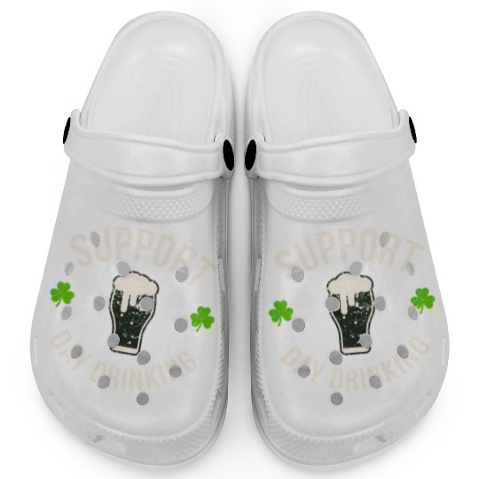 Support Day Drinking Saint Pattys Clogs