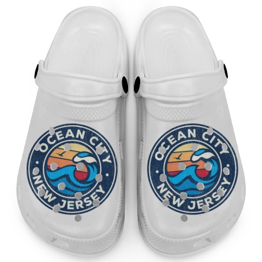 Ocean City New Jersey Nj Nautical Waves Clogs