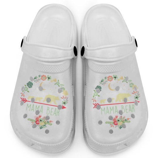 Floral Mama Bear With 2 Cubs Clogs