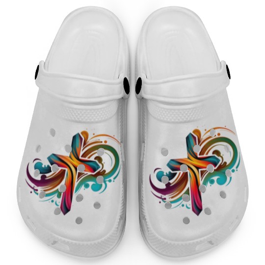Jesus Cross Painting Clogs