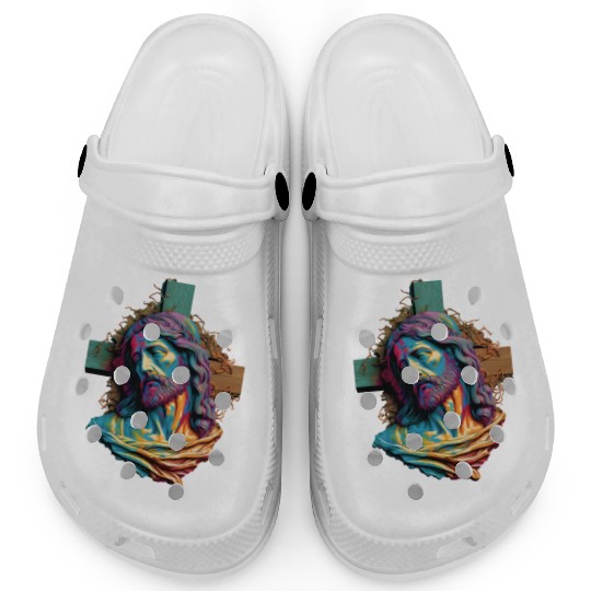 Jesus Painting Clogs