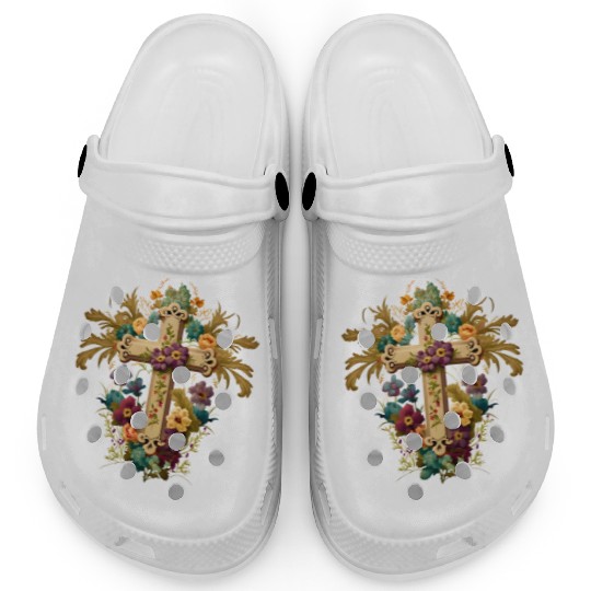 Jesus Cross Painting Clogs