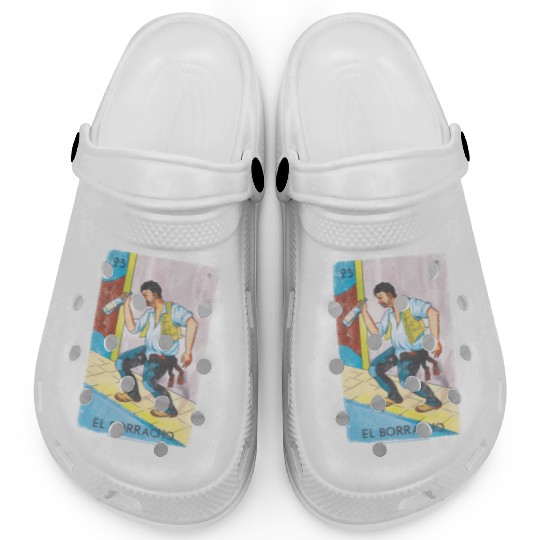Loteria El Borracho Colorful Tarot Card Clogs