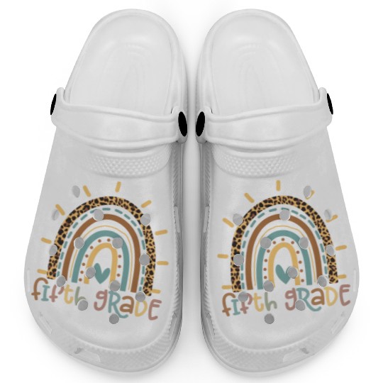 Fifth Grade Rainbow Girls Boys Teacher Team Clogs