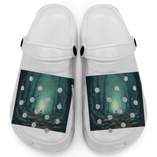 Emerald Serenity: Twilight's Verdant Embrace Clogs