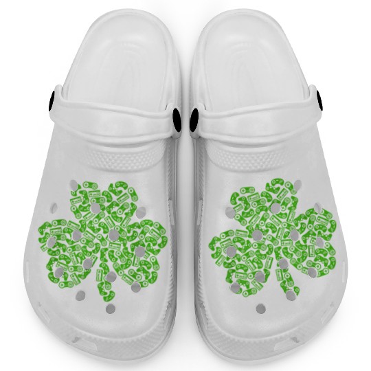Gamer Game Shamrock St Patric Day Irish Clogs