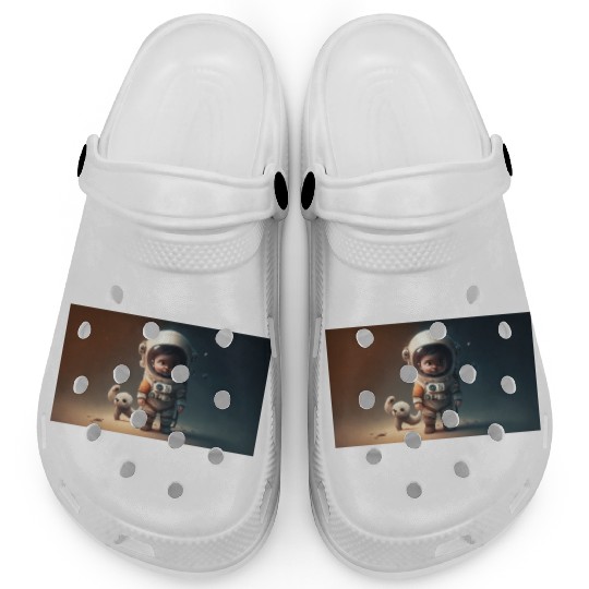 Cosmic Steps: The Baby Astronaut's Journey Clogs