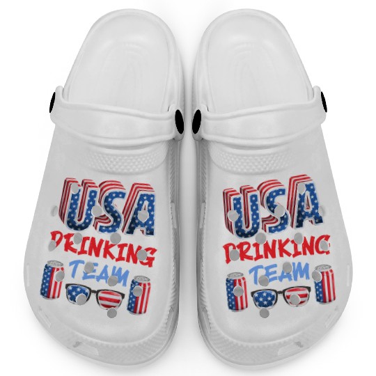 USA Drinking Team America Party US Patriots Clogs