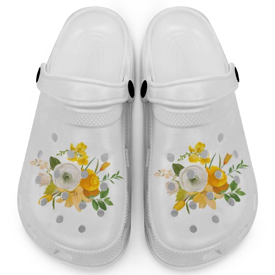 Yellow Flower Clogs