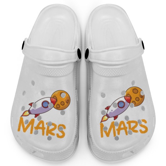 Let's Go To Mars Space Explorer Planet Sayings Clogs
