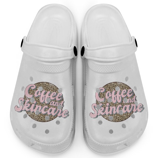 Coffee And incare Leopard Esthetician incare Clogs