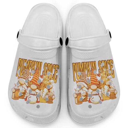 Gnomes Autumn Season Pumpkin Spice Hallothanksmas Clogs