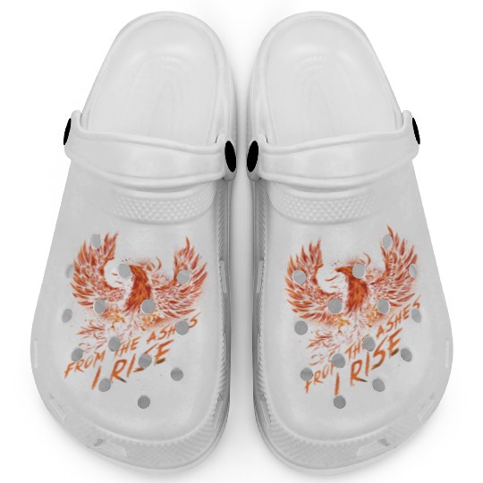 From The Ashes I Rise Motivational Phoenix Clogs