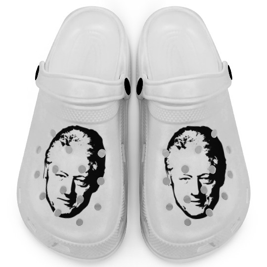 Bill Clinton Black On White Pop Art Clogs
