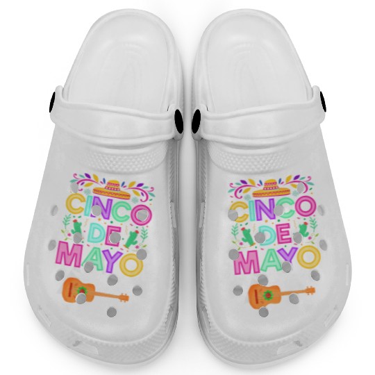 Cinco de Mayo Sombrero Mustache and Guitar Clogs