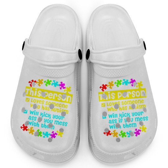 I Love Someone With Autism Clogs