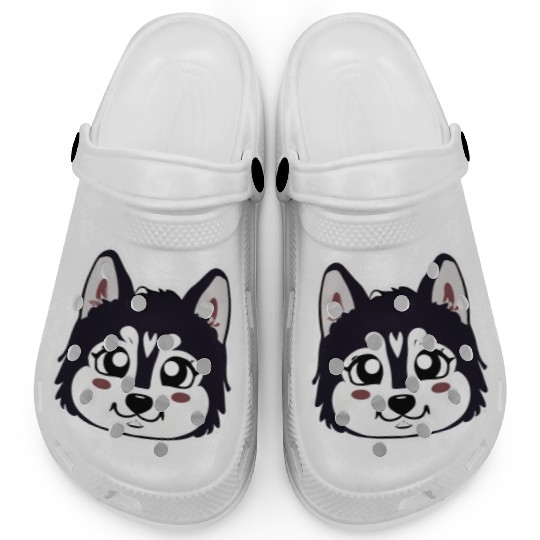 Sweet Husky Dog Dog Lover Puppy Clogs