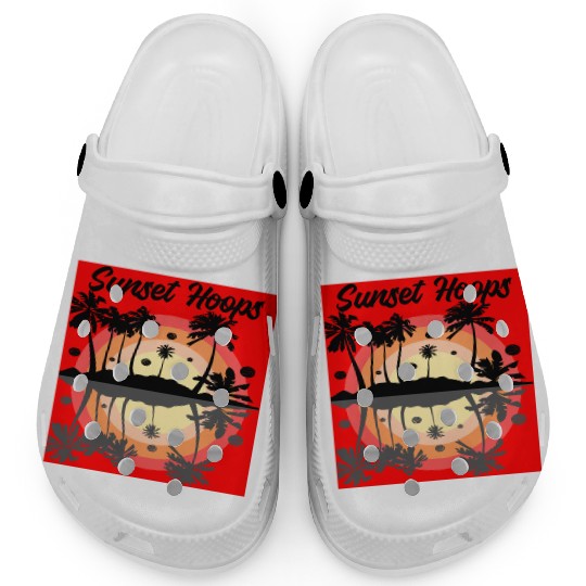 Basketball Gift: Sunset Hoops Clogs