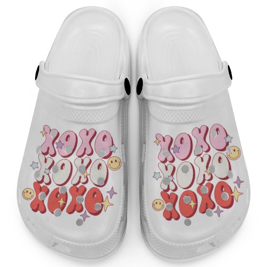 XOXO retro valentine sublimation hipster Clogs