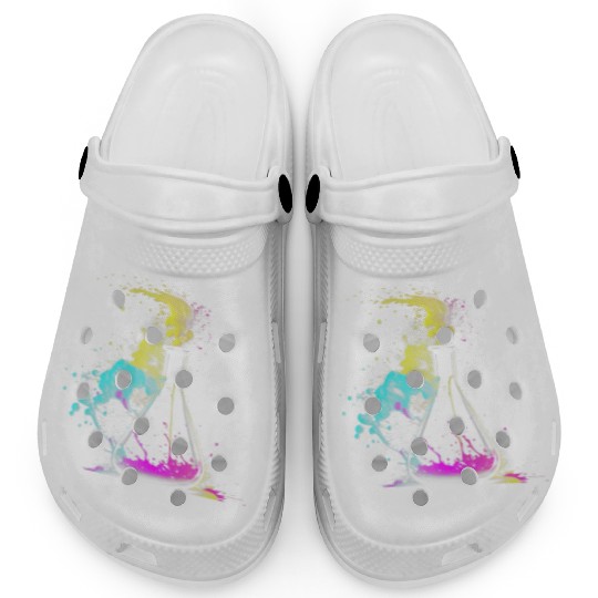 Chemist splash art tube retro chemistry laboratory Clogs