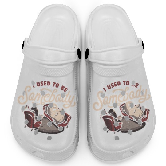 Spooky Ghost I Used To Be Somebody Halloween Pun Clogs