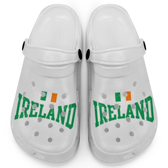 St Patricks Day Ireland Irish Flag Distressed Clogs