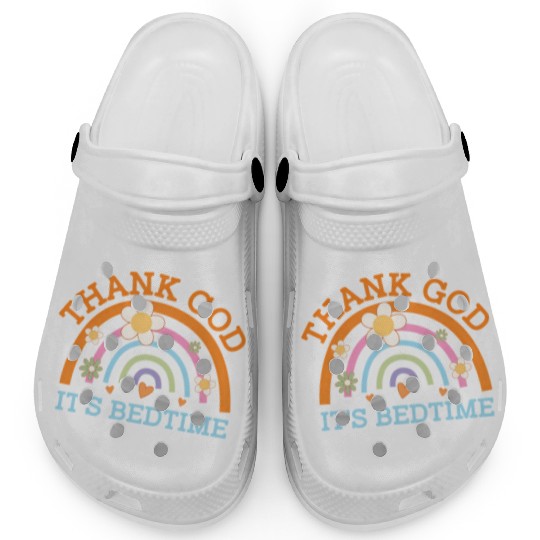 Thank God Its Bedtime Mom Joke Mother Pun Mother'S Clogs