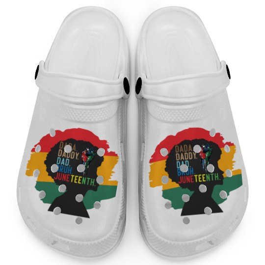 Dada Daddy Dad Bruh Retro Juneteenth Fathers Day Clogs