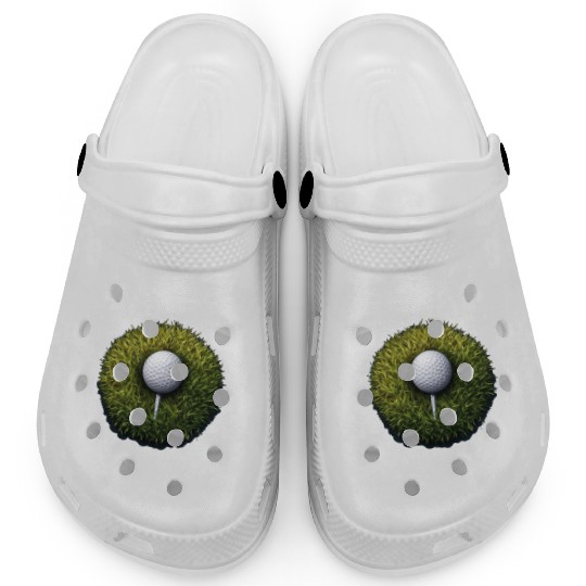 Golf Ball Green Grass Golfer Golf Player Golfing Clogs
