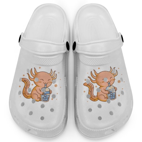 Bobalotl Bubble Tea Lover Boba Tea Drinker Axolotl Clogs