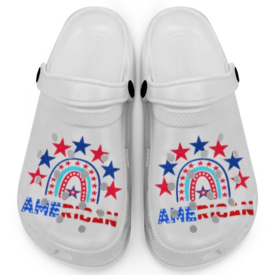 American Independence Day Love America Patriot Clogs