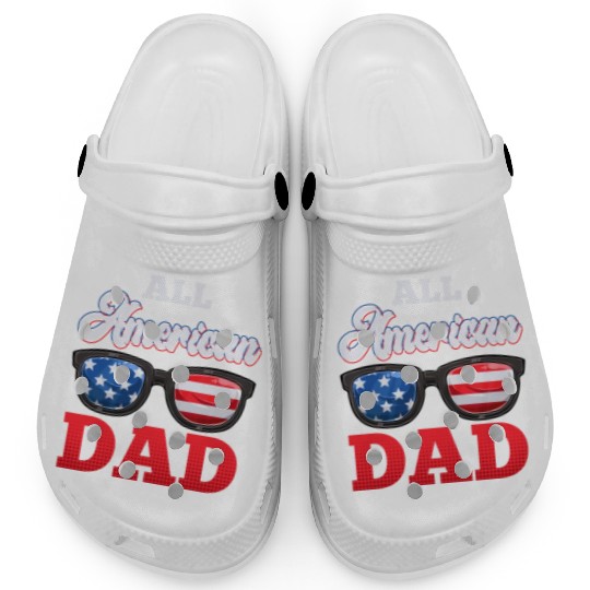 All American Dad Independence Day Party USA Father Clogs