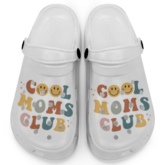 Moms Club On Back Print Clogs