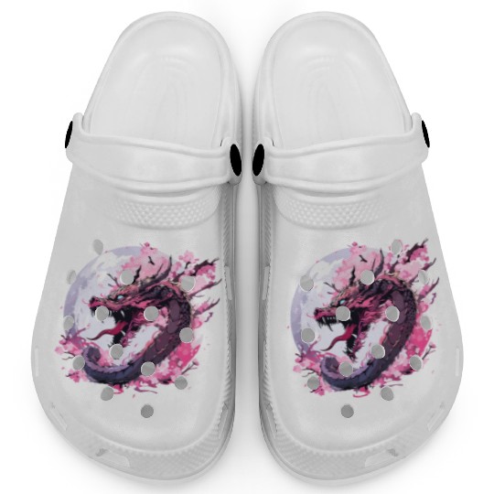 Japanese Dragon Cool Oriental Asian Dragon Humor Clogs