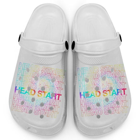 Rainbow Tie Dye Head Start Team Back To School Clogs