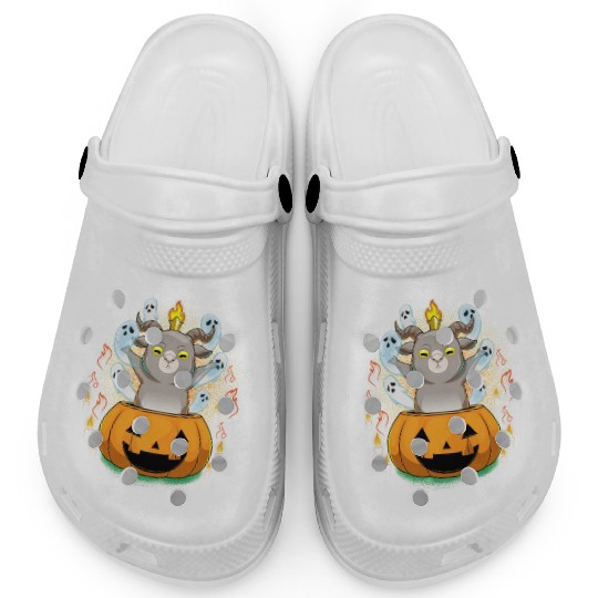 Trick Or Souls Halloween Baphomet Satanic Pumpkin Clogs