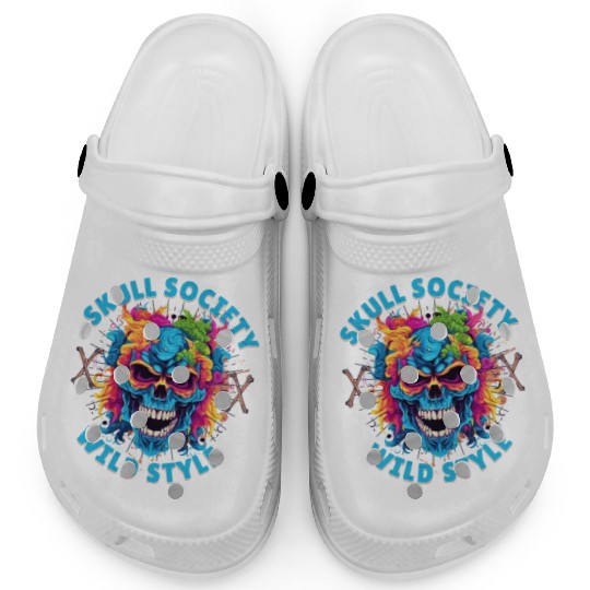 Skull society wild style Clogs