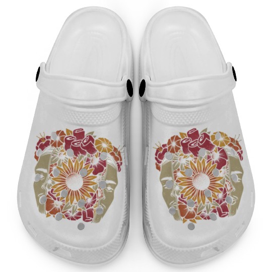 Frida Kahlo Head Flowers Clogs
